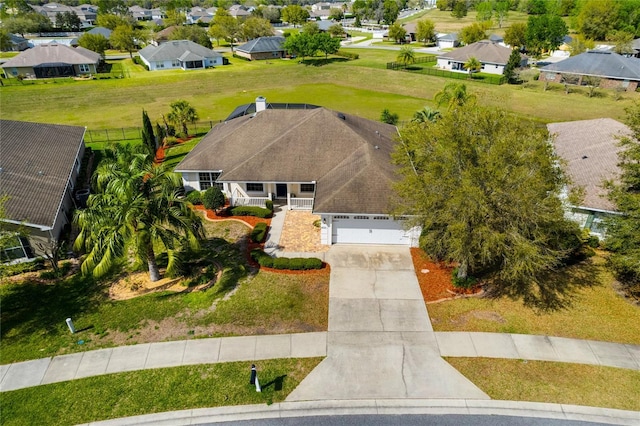 drone / aerial view featuring a residential view