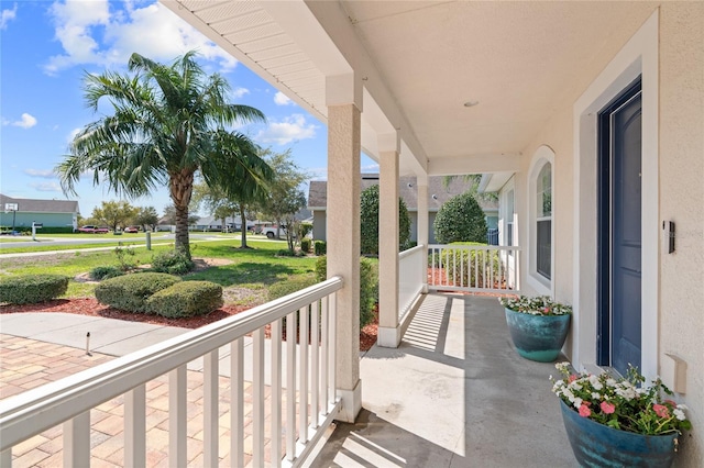 view of patio with covered porch