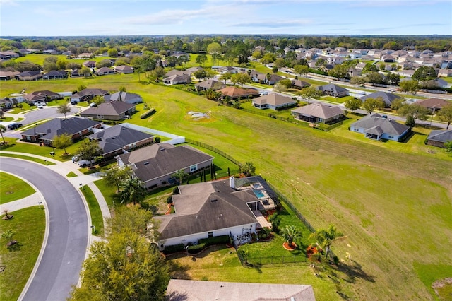 bird's eye view featuring a residential view