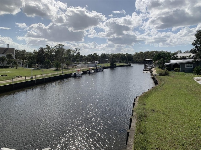 water view with a dock