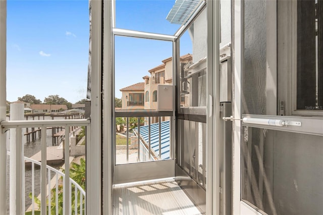 balcony featuring a residential view