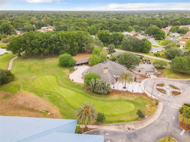 drone / aerial view featuring golf course view