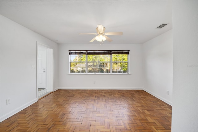829 NE 15th Ave, Ocala, FL 34470 - empty room with visible vents, baseboards, and a ceiling fan