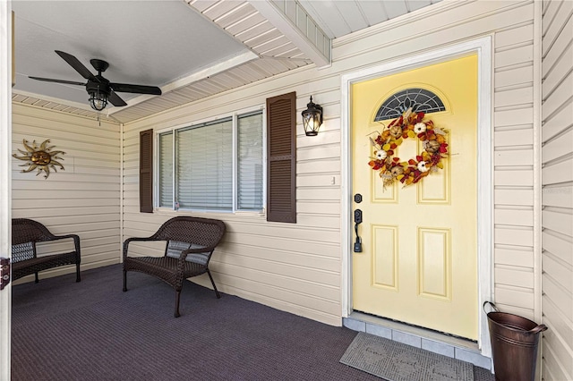 10980 SW 62nd Avenue Rd, Ocala, FL 34476 - entrance to property with a porch and ceiling fan