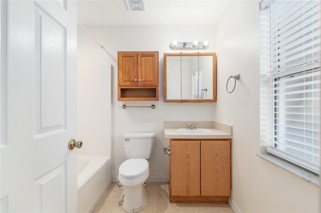 9 Hemlock Run, Ocala, FL 34472 - bathroom with vanity, bathing tub / shower combination, and tile patterned floors