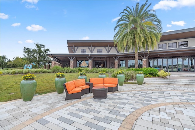 view of patio featuring outdoor lounge area
