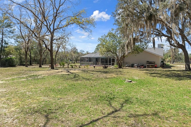 5557 N Sierra Ter, Beverly Hills, FL 34465 - view of yard with glass enclosure