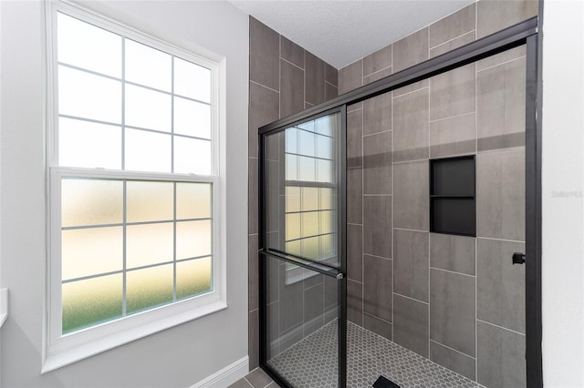791 NE 150th Ave, Williston, FL 32696 - full bathroom with a stall shower and a textured ceiling