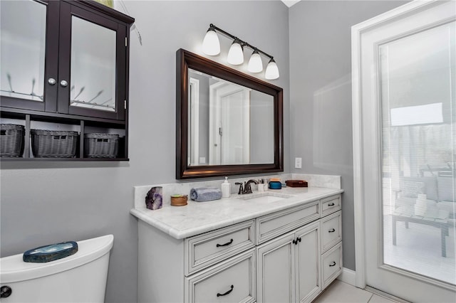 bathroom featuring toilet and vanity