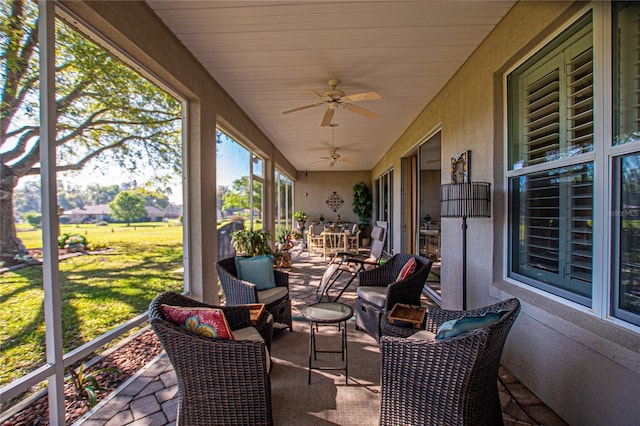 13968 SE 96th Cir, Summerfield, FL 34491 - view of patio / terrace featuring ceiling fan and outdoor lounge area