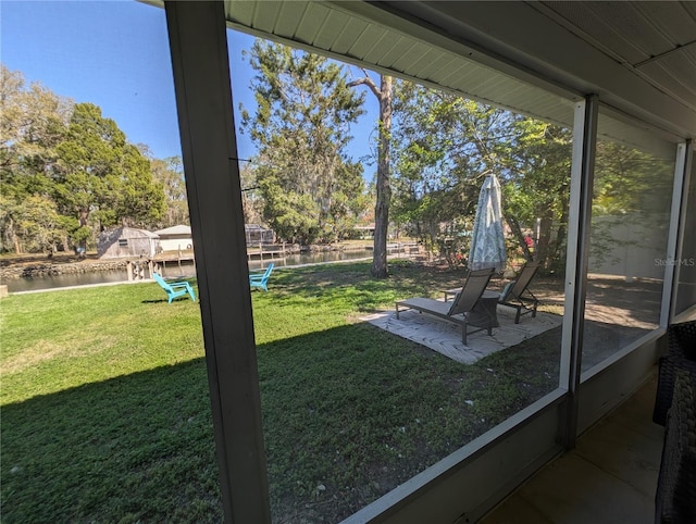 3713 N Suwanee Pt, Crystal River, FL 34428 - view of yard featuring a water view and a patio