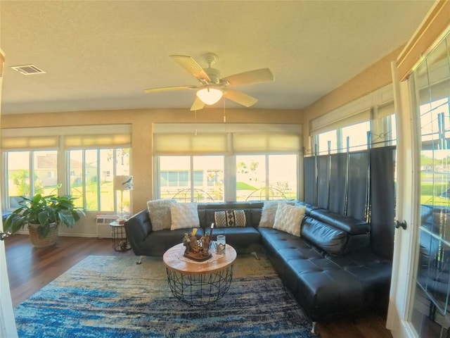 5291 NW 20th Pl, Ocala, FL 34482 - sunroom / solarium featuring visible vents, plenty of natural light, and wood finished floors