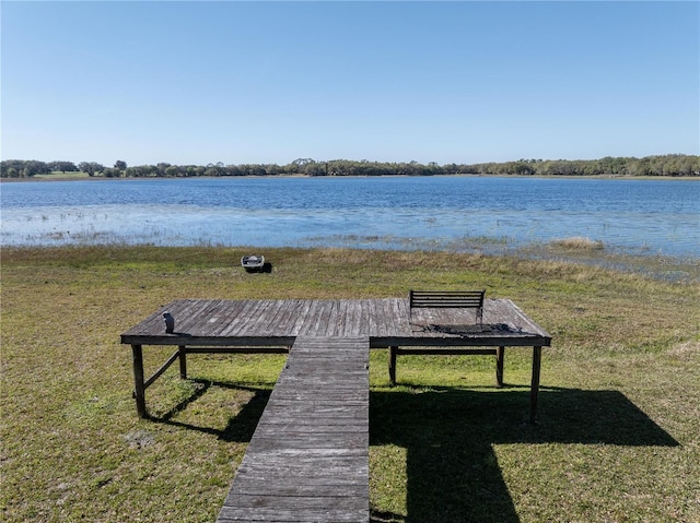 390 SW Shorewood Dr, Dunnellon, FL 34431 - surrounding community with a water view and a lawn