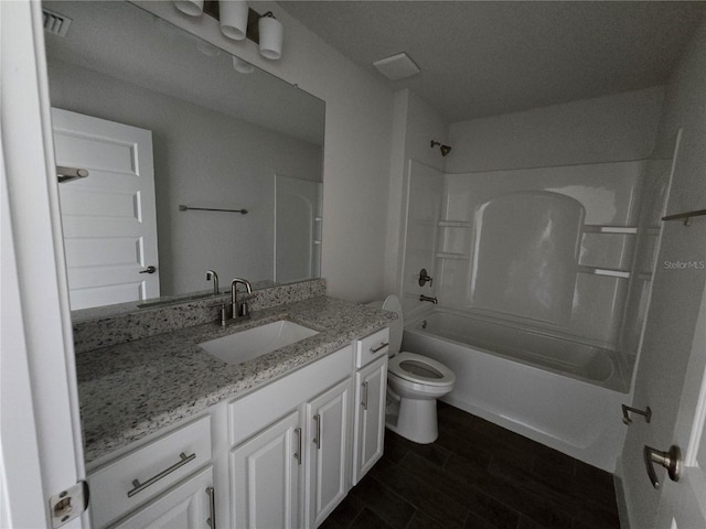 5045 N Triple Eagle Path, Beverly Hills, FL 34465 - full bathroom with vanity,  shower combination, and wood finished floors