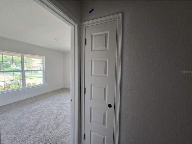 310 W Rexford Dr, Beverly Hills, FL 34465 - corridor featuring carpet flooring and a textured wall