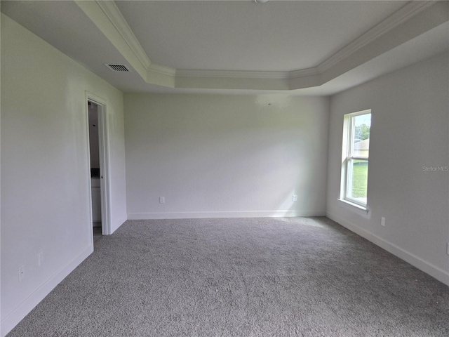 310 W Rexford Dr, Beverly Hills, FL 34465 - unfurnished room featuring crown molding, a raised ceiling, and carpet floors