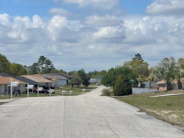 view of street with a residential view