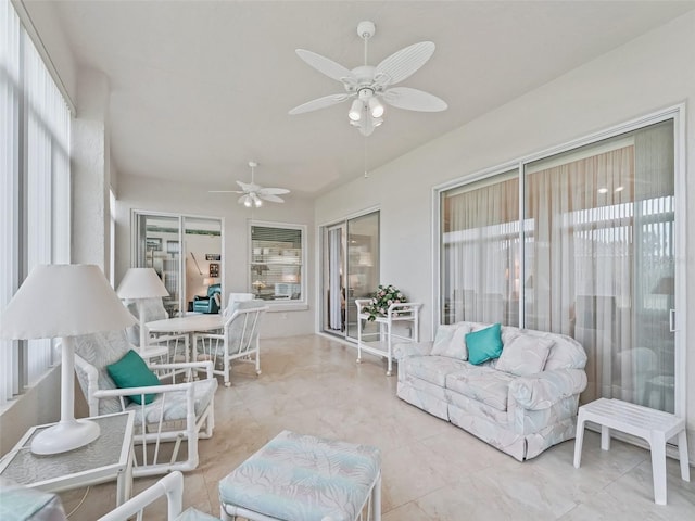 sunroom with a wealth of natural light