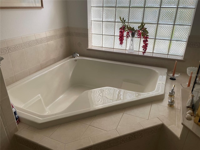 bathroom featuring a bath