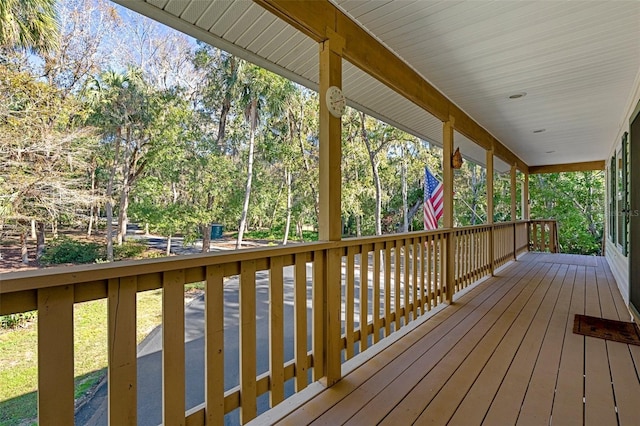 view of wooden terrace