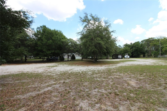 view of yard with a detached carport