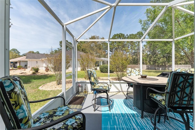 view of sunroom / solarium