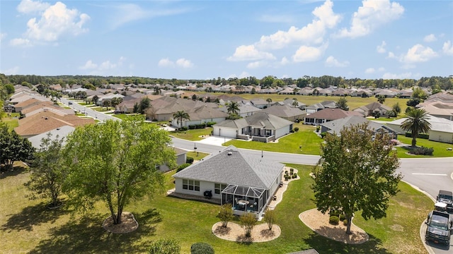bird's eye view with a residential view