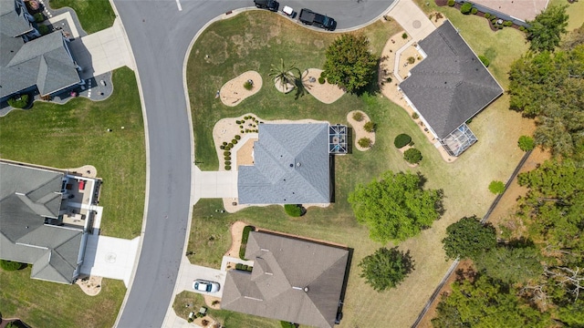 drone / aerial view with a residential view