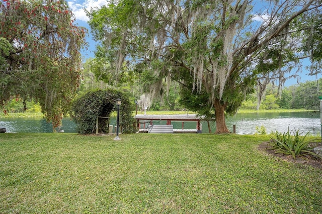 12180 Maple St, Dunnellon, FL 34432 - view of green lawn with a water view