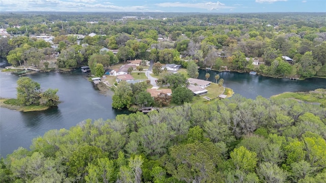 12180 Maple St, Dunnellon, FL 34432 - aerial view of property's location featuring a nearby body of water and a heavily wooded area