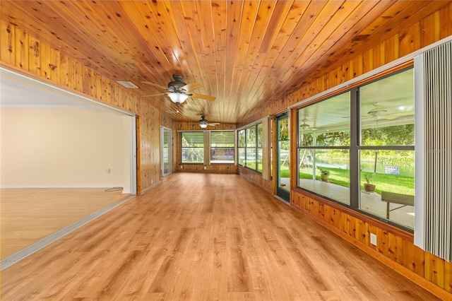 12180 Maple St, Dunnellon, FL 34432 - unfurnished sunroom with a ceiling fan