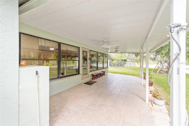 12180 Maple St, Dunnellon, FL 34432 - view of patio / terrace with a ceiling fan