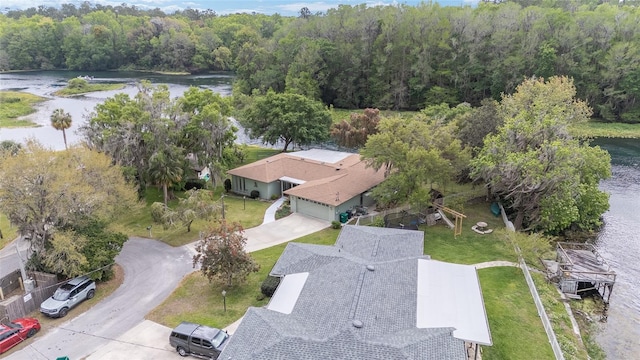12180 Maple St, Dunnellon, FL 34432 - view from above of property featuring a nearby body of water and a heavily wooded area