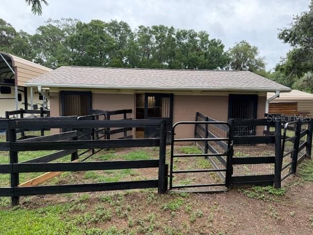 view of horse barn