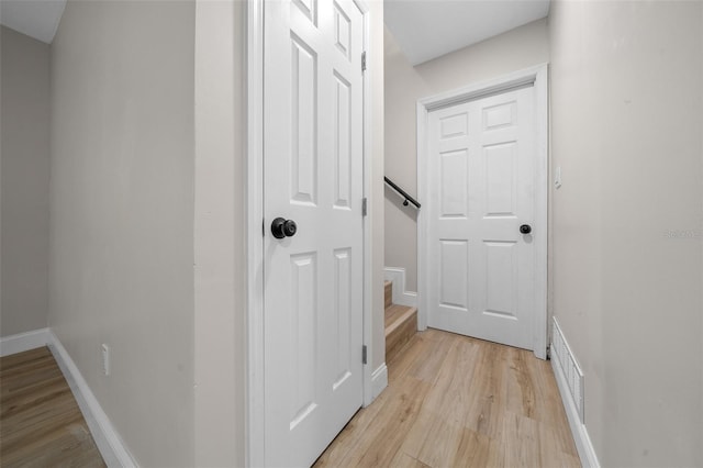 341 SE 53rd Ct, Ocala, FL 34480 - hall with light wood finished floors, baseboards, and visible vents