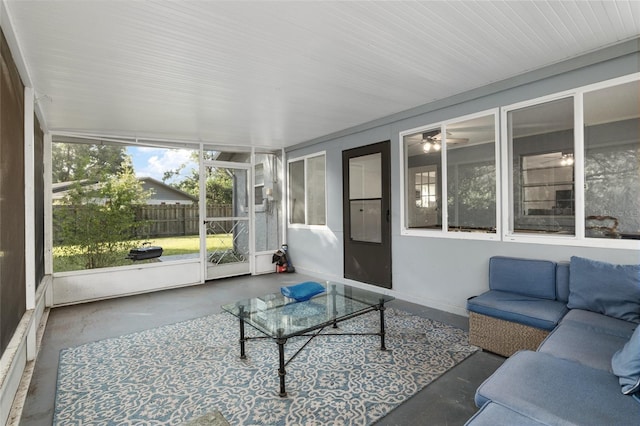 6830 NW 62nd Pl, Ocala, FL 34482 - sunroom / solarium with outdoor lounge area and ceiling fan