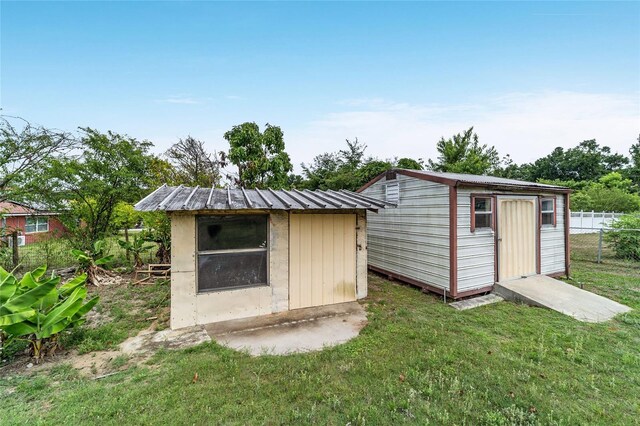 view of shed
