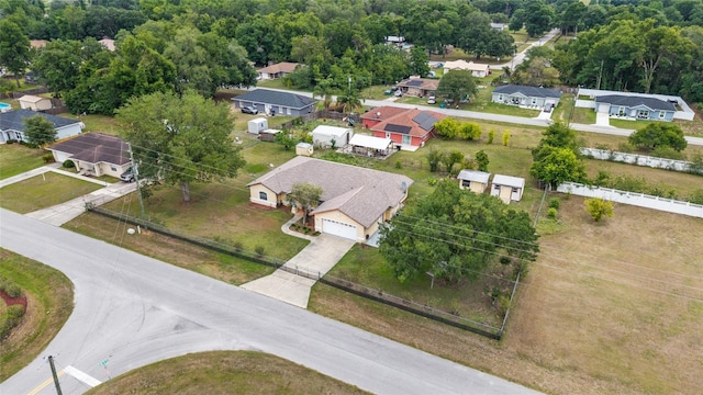 aerial perspective of suburban area