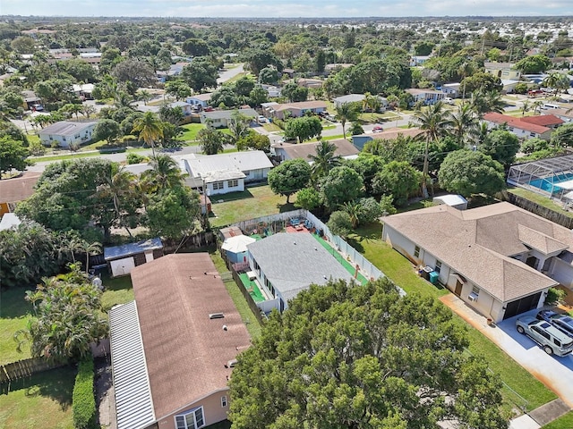 aerial view featuring a residential view