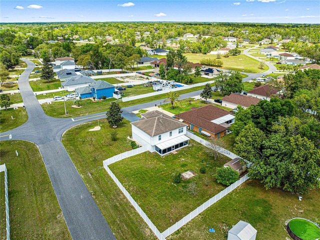 drone / aerial view featuring a residential view