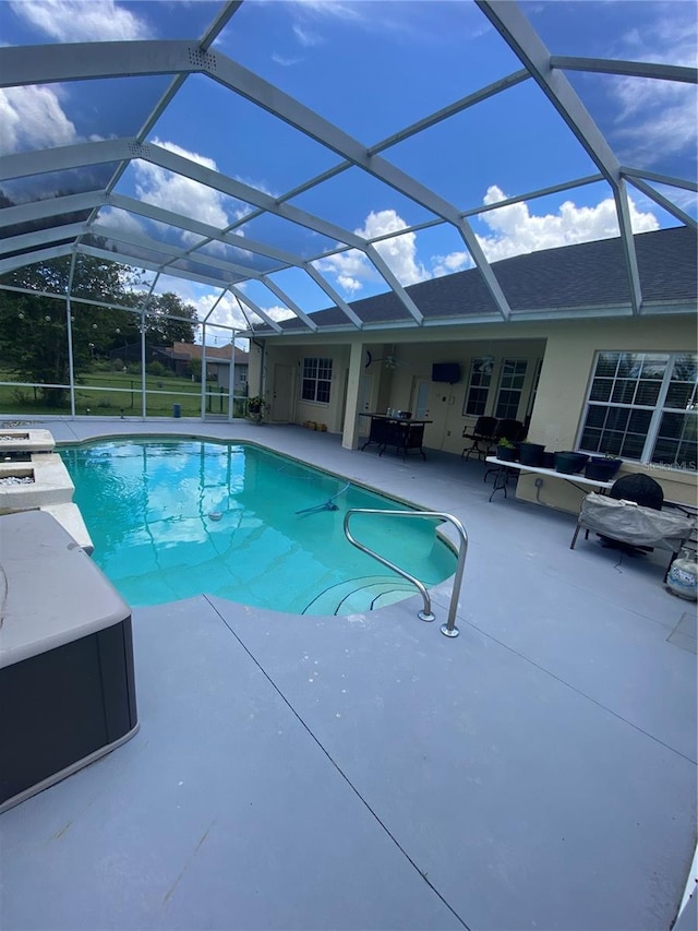 5323 SW 111th Lane Rd, Ocala, FL 34476 - outdoor pool featuring a patio area and a lanai