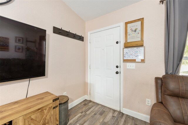 5855 SE 158th Ct, Ocklawaha, FL 32179 - foyer featuring wood finished floors and baseboards