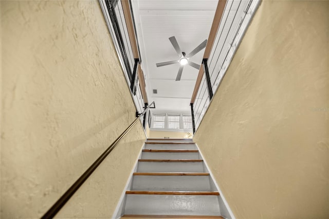 44 SE 9th Ter, Ocala, FL 34471 - stairs featuring baseboards and ceiling fan