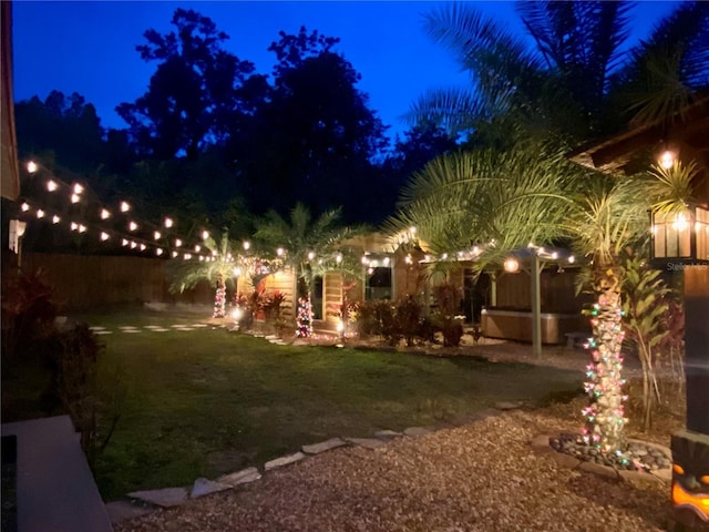 44 SE 9th Ter, Ocala, FL 34471 - yard at night featuring fence