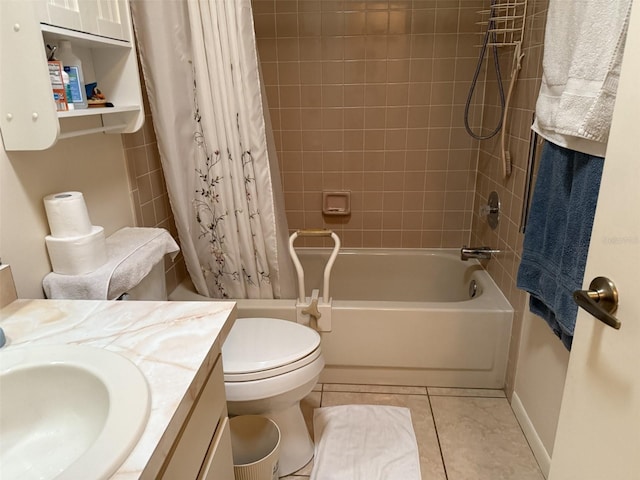 8665 SW 94th St Unit C, Ocala, FL 34481 - full bathroom with shower / bath combination with curtain, tile patterned floors, and vanity