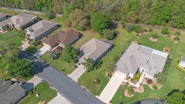 drone / aerial view with a residential view