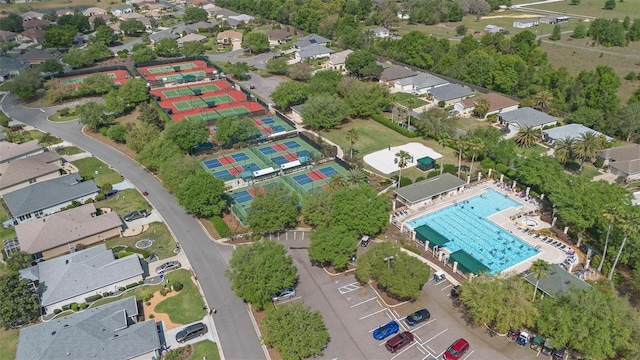 birds eye view of property featuring a residential view