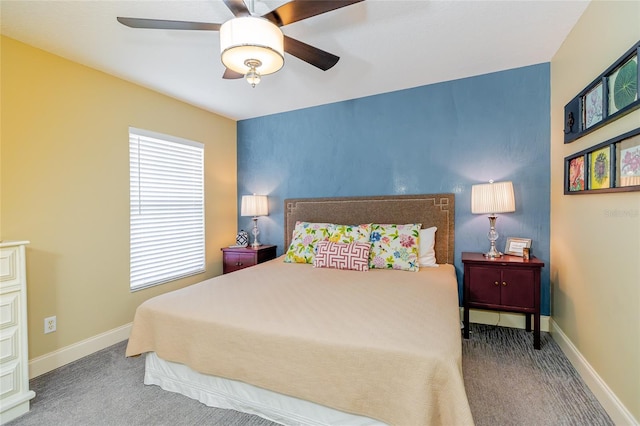 5770 SW 89th Pl, Ocala, FL 34476 - bedroom featuring a ceiling fan, baseboards, and carpet floors