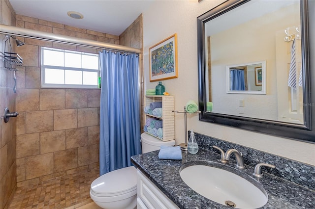 5770 SW 89th Pl, Ocala, FL 34476 - full bathroom with a stall shower, vanity, and toilet