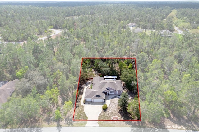 6 Statice Ct, Homosassa, FL 34446 - birds eye view of property featuring a forest view